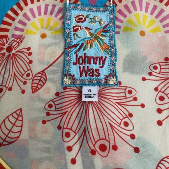 Johnny Was Orla Printed Tank Top Blouse Sleeveless Scoop Neck Lined Floral XL - Picture 7 of 8